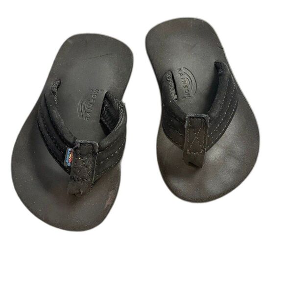 Rainbow kids toddler sandals slides size 7 black sandals - Picture 1 of 4